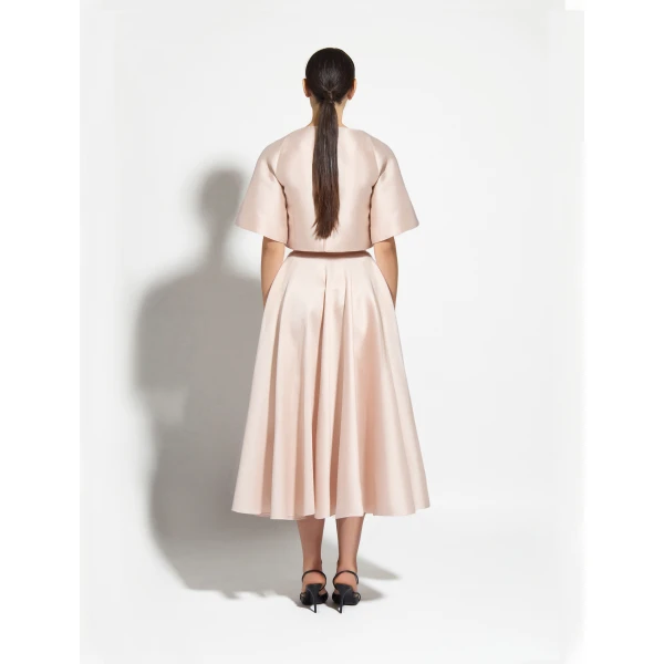 Zuhair Murad Shantung Midi Skirt - Skirts - Lebanese Haute Couture and Evening Gowns at Coveti