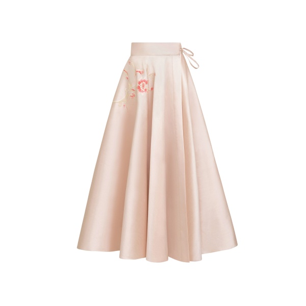 Zuhair Murad Shantung Midi Skirt - Skirts - Lebanese Haute Couture and Evening Gowns at Coveti