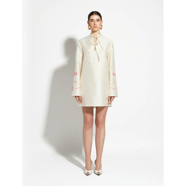Zuhair Murad Shantung Mini Dress - Dresses - Lebanese Haute Couture and Evening Gowns at Coveti