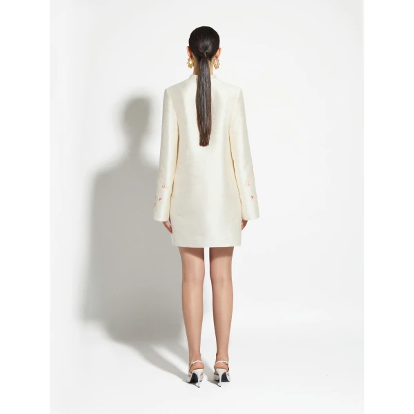 Zuhair Murad Shantung Mini Dress - Dresses - Lebanese Haute Couture and Evening Gowns at Coveti
