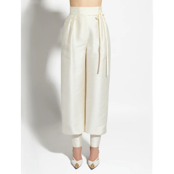 Zuhair Murad Shantung Trousers - Pants - Lebanese Haute Couture and Evening Gowns at Coveti
