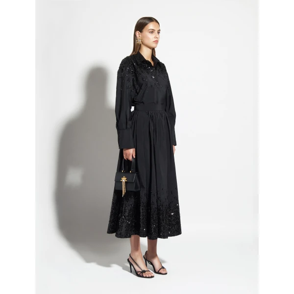Zuhair Murad Taffeta Paillettes Midi Skirt - Skirts - Lebanese Haute Couture and Evening Gowns at Coveti