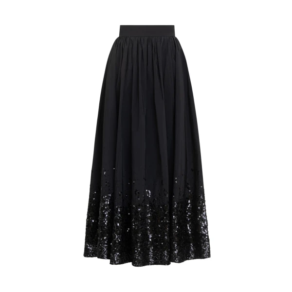 Zuhair Murad Taffeta Paillettes Midi Skirt - Skirts - Lebanese Haute Couture and Evening Gowns at Coveti