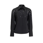 Zuhair Murad Taffeta Paillettes Shirt - Tops - Lebanese Haute Couture and Evening Gowns at Coveti