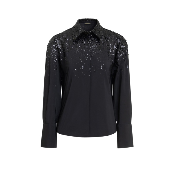 Zuhair Murad Taffeta Paillettes Shirt - Tops - Lebanese Haute Couture and Evening Gowns at Coveti