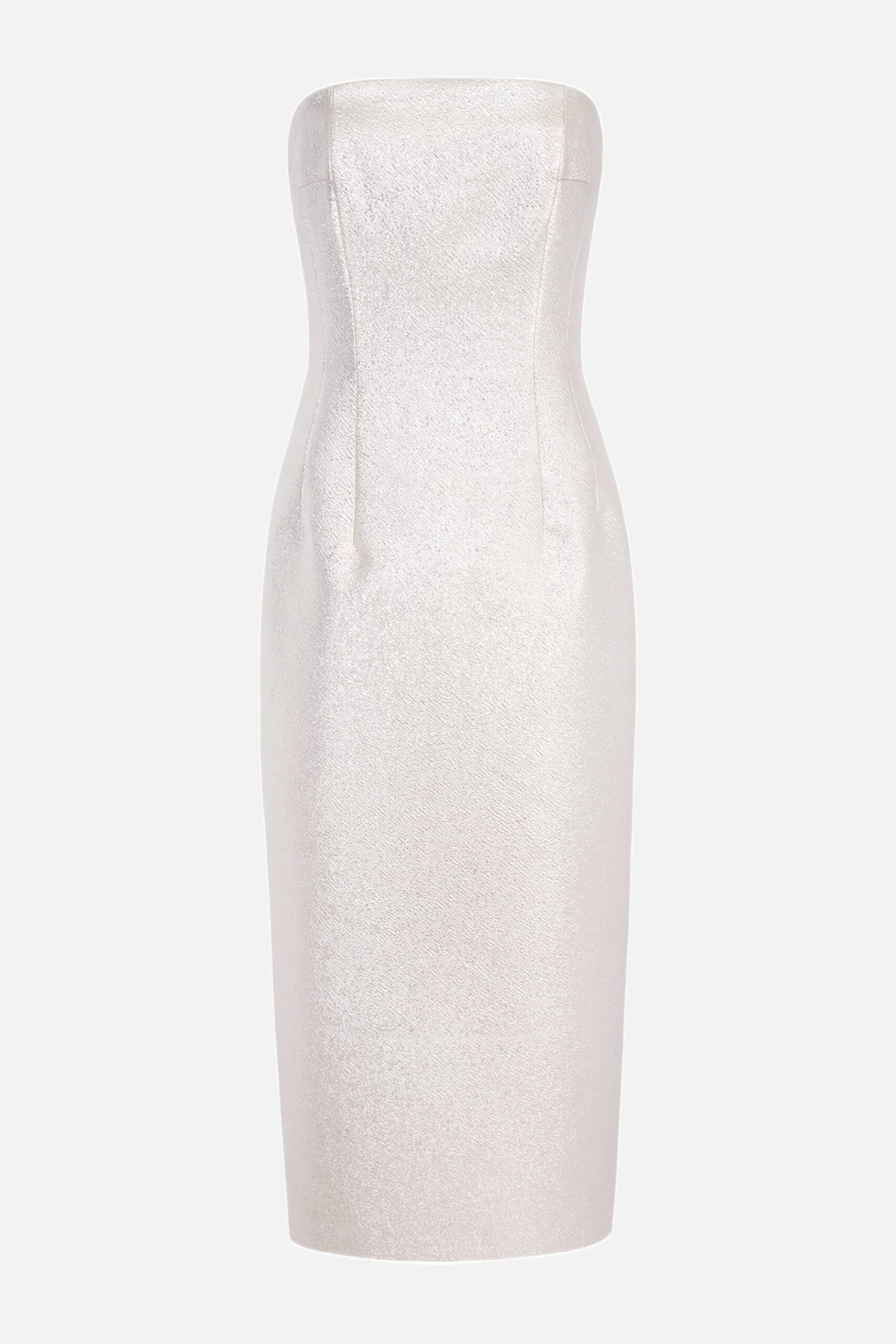 Emilia Wickstead Leila Dress in Champagne Metallic Cloque