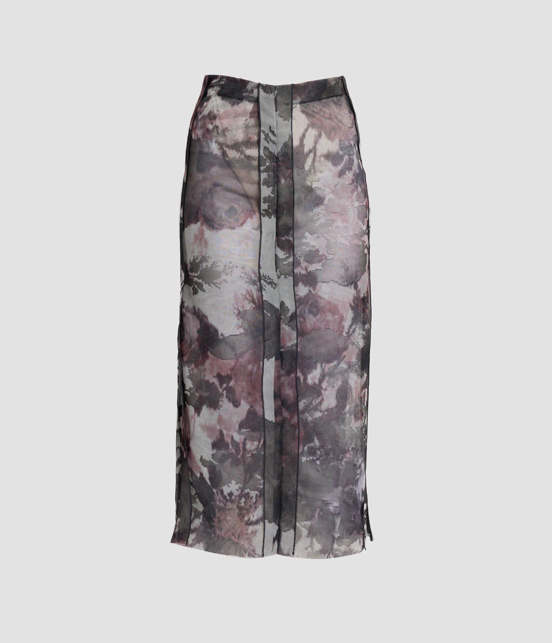 Floral Print Jacquard Knit Skirt