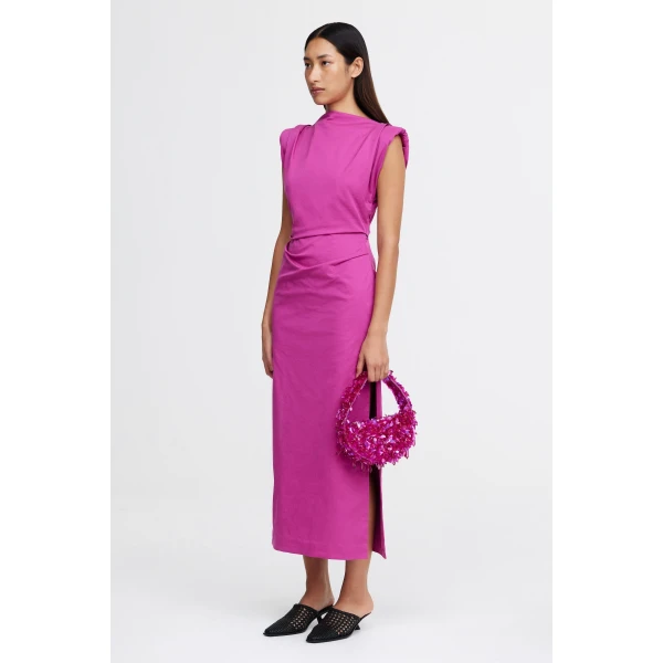 Acler Bepton Midi Dress in Electric Plum, view 2