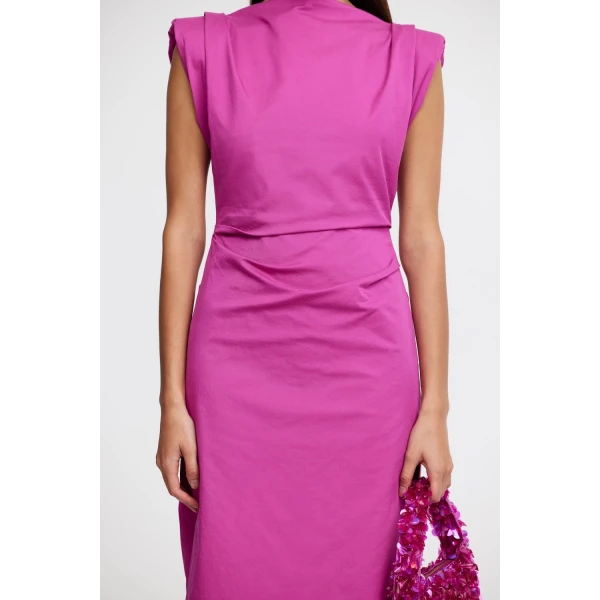 Acler Bepton Midi Dress in Electric Plum, view 4