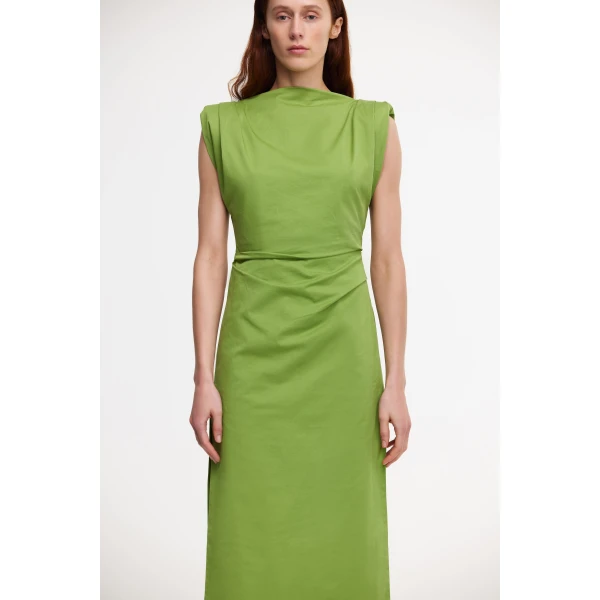 Acler Bepton Midi Dress in Leaf Green, view 4
