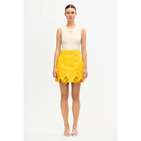 Acler Blairhall Mini Skirt in Daffodil, view 5