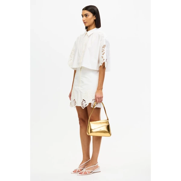 Acler Blairhall Top in Ivory, view 2