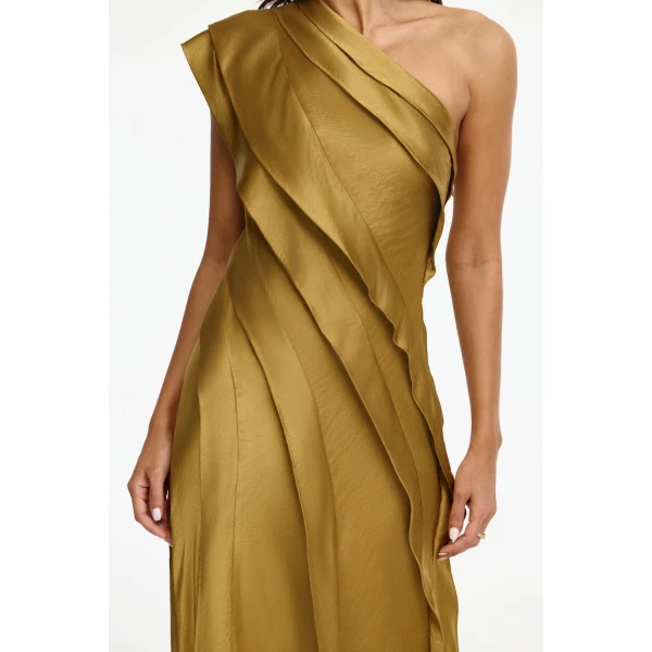 Acler Blenfleet Maxi Dress in Brass, view 4