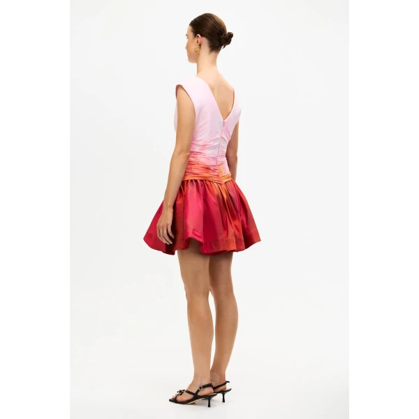 Acler Bromton Mini Dress in Mimosa Sunrise, view 3