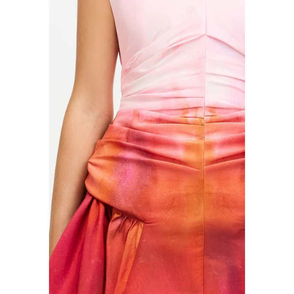 Acler Bromton Mini Dress in Mimosa Sunrise, view 4