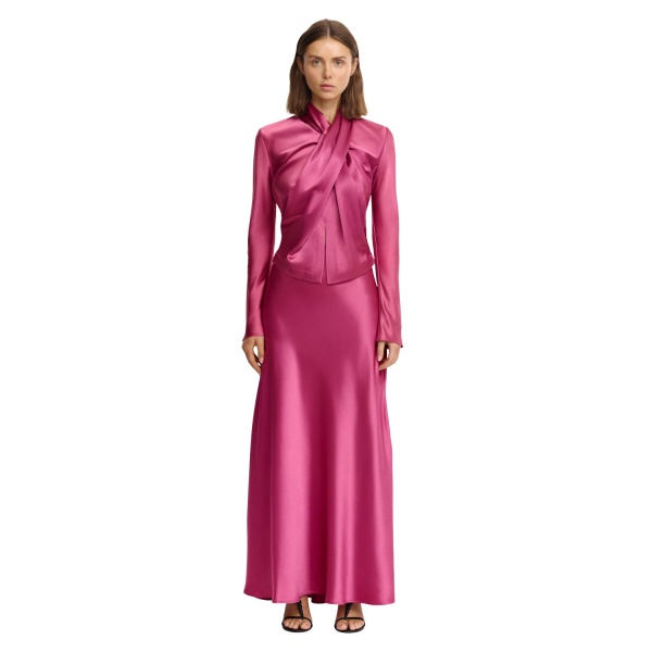 Acler Brosa Maxi Skirt in Orchid Pink