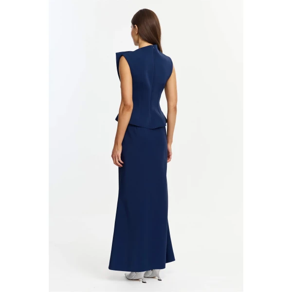 Acler Burbank Maxi Skirt in Sapphire, view 3