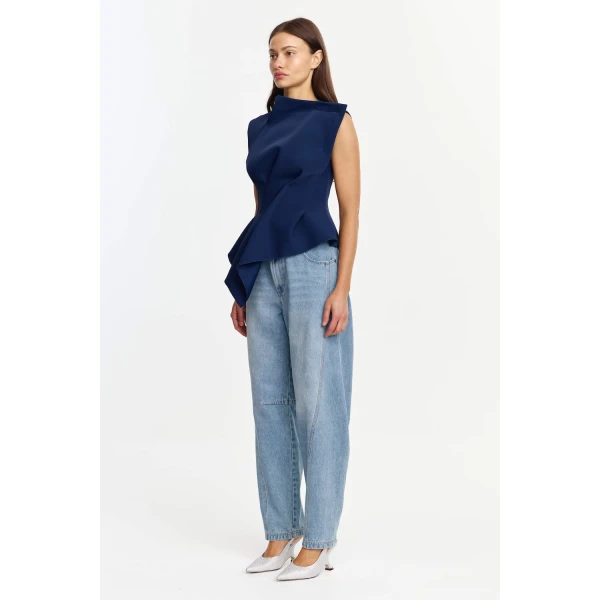 Acler Burbank Top in Sapphire, view 6