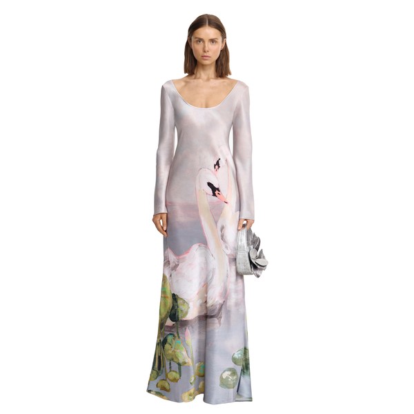Acler Callaly Maxi Dress in Swan Song