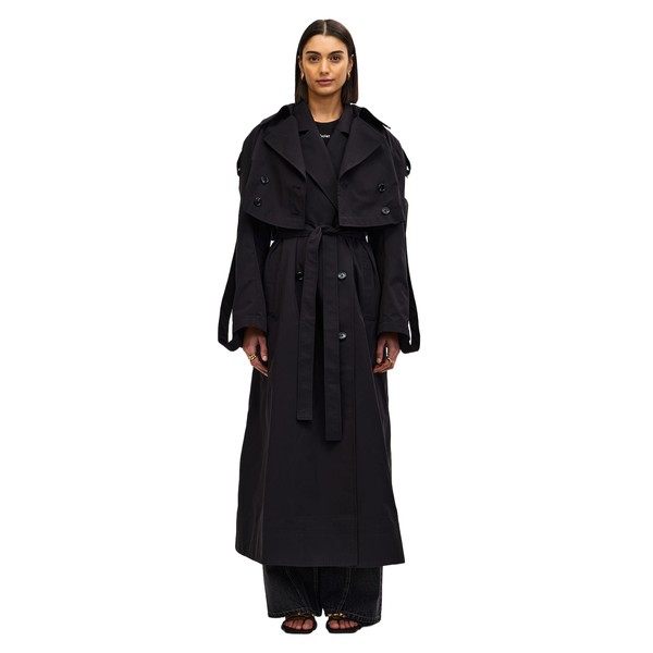 Acler Conford Trench in Black Coat