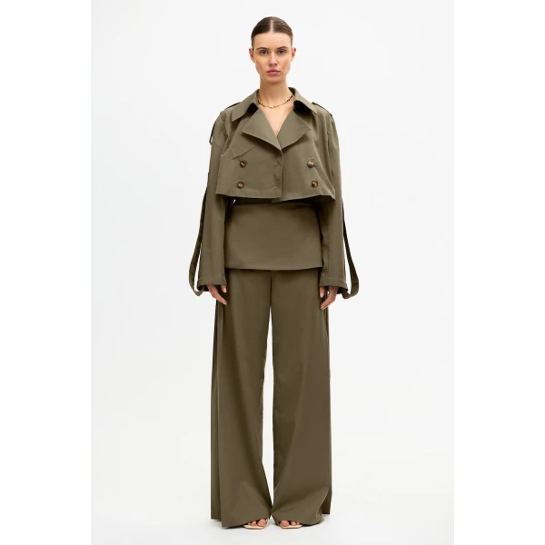 Acler Conford Trench in Pecan Coat, view 3