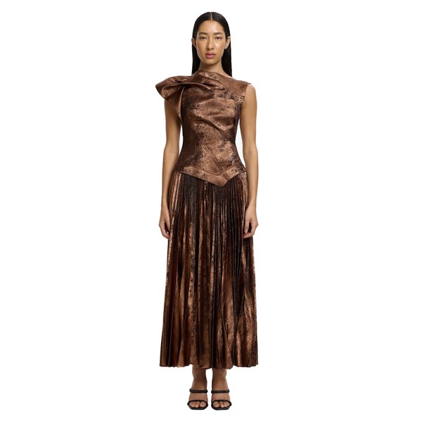 Acler Cornmore Midi Dress in Bronze