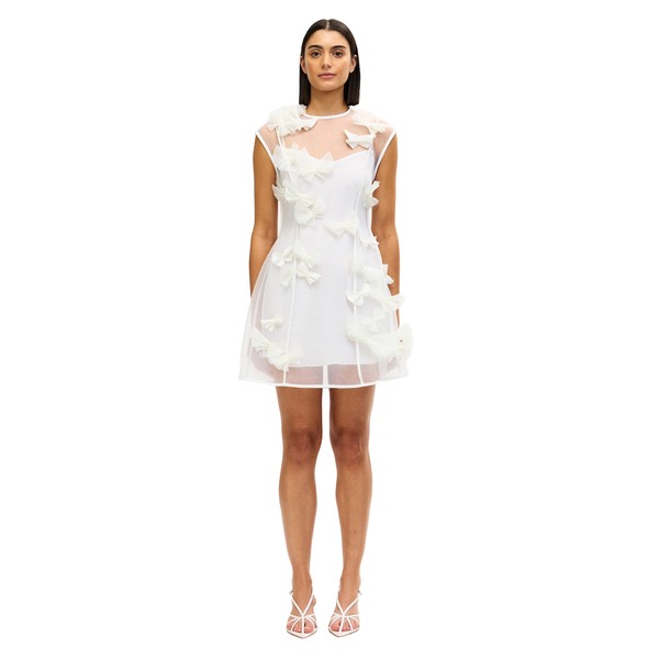 Acler Croanford Mini Dress in Ivory