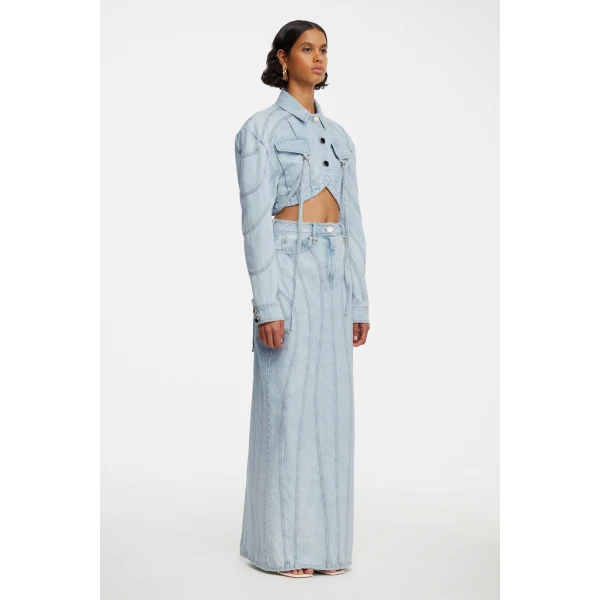 Acler Eagleton Maxi Skirt in Ice Blue, view 2