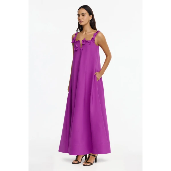 Acler Eastgreen Maxi Dress in Mulberry, view 2