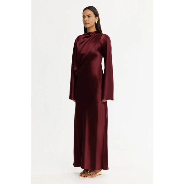 Acler Easthill Maxi Dress in Mahogany, view 3