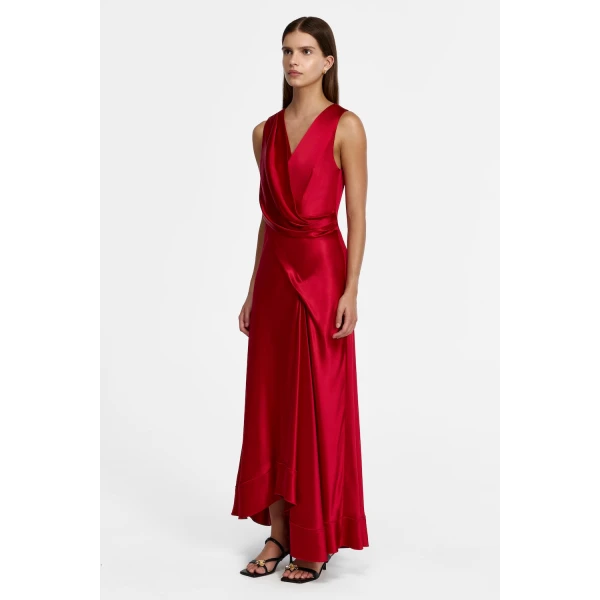 Acler Eastoncroft Maxi Dress in Garnet, view 2