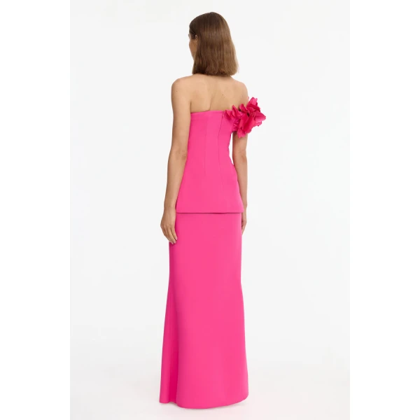 Acler Frant Top in Magenta, view 3