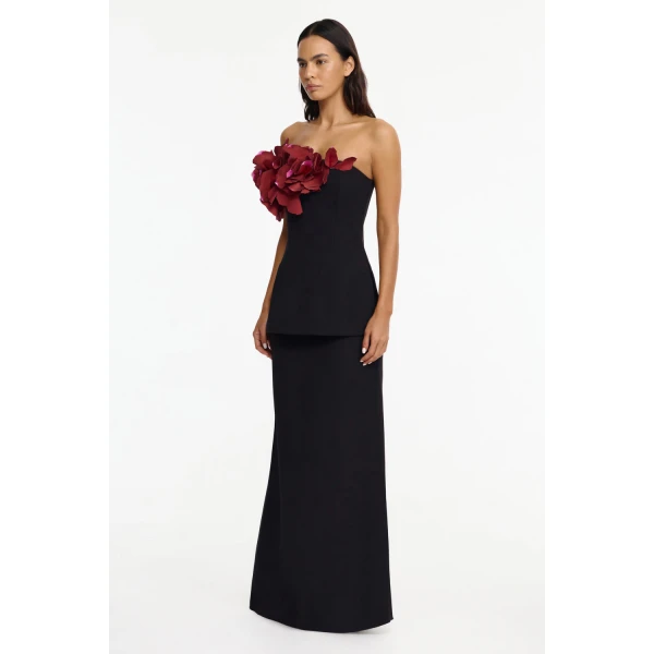 Acler Garlands Maxi Skirt in Black, view 3