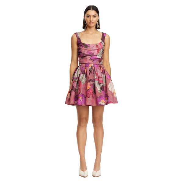 Acler Hamany Mini Dress in Rose Drift