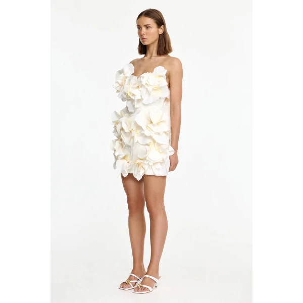 Acler Jackhill Mini Dress in Ivory, view 2