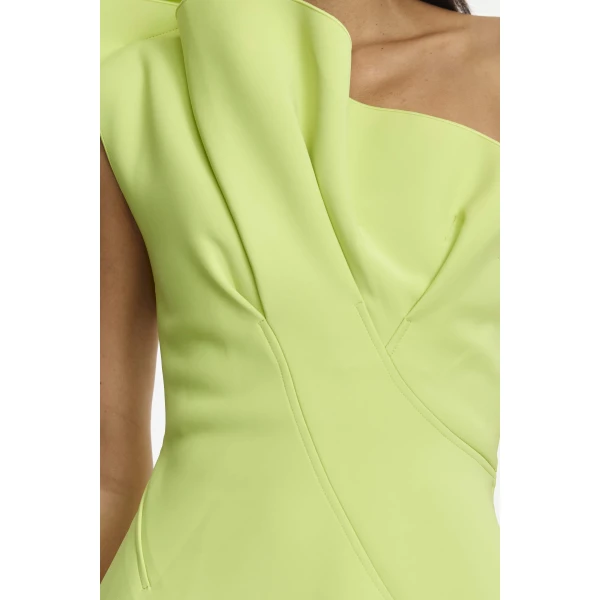 Acler Lugano Mini Dress in Honeydew, view 4