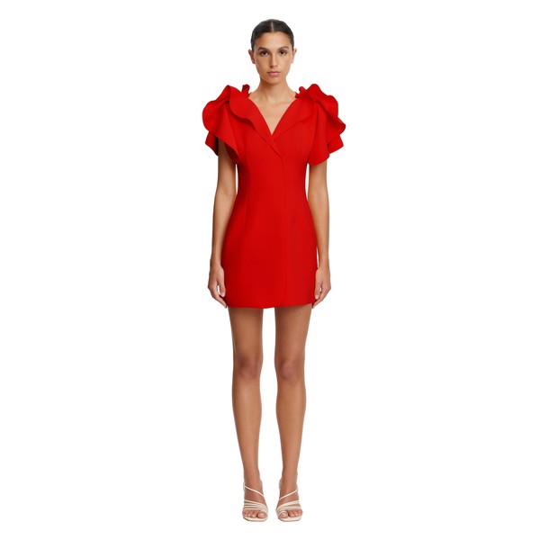 Acler Normanhill Mini Dress in Cherry