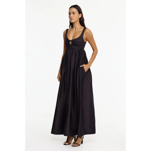 Acler Perinkle Maxi Dress in Black, view 2