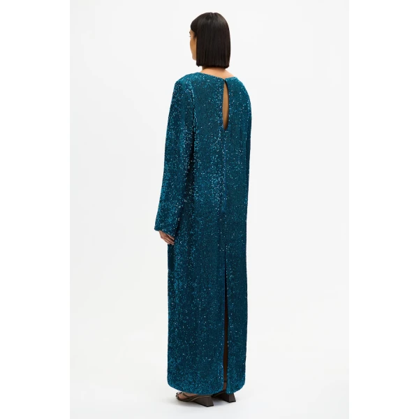 Acler Pinmore Maxi Dress in Prussian Blue, view 3
