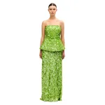 Acler Pipson Maxi Skirt in Basil Green