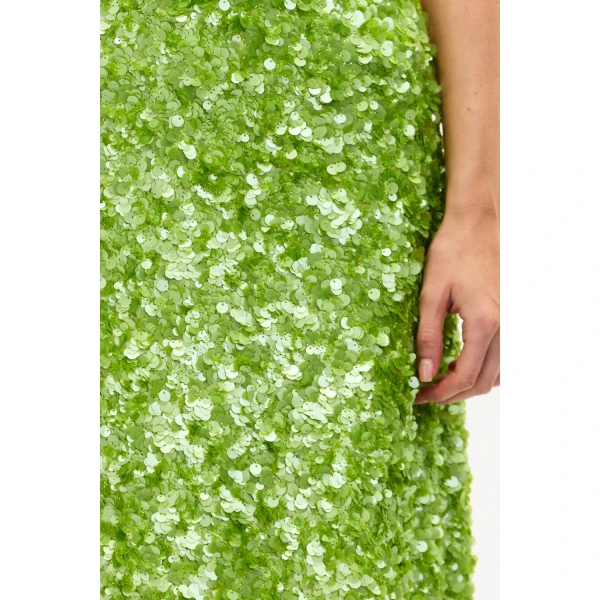 Acler Pipson Maxi Skirt in Basil Green, view 4