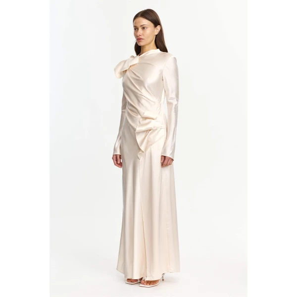 Acler Ramwark Maxi Dress in Pearl, view 2