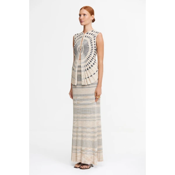 Acler Rendell Skirt in Charcoal With Pewter, view 2