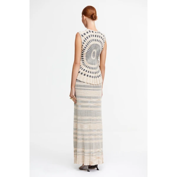 Acler Rendell Skirt in Charcoal With Pewter, view 3