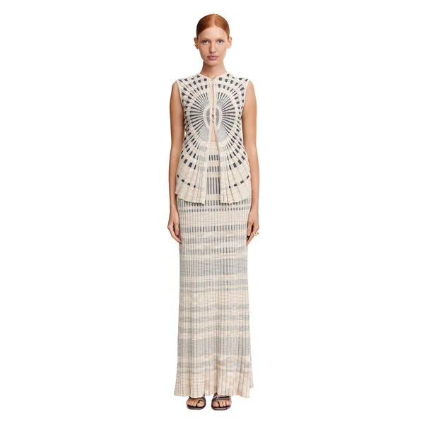 Acler Rendell Skirt in Charcoal With Pewter