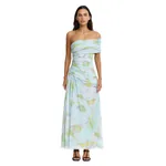 Acler Richdore Maxi Dress in Blue Plum Forrest