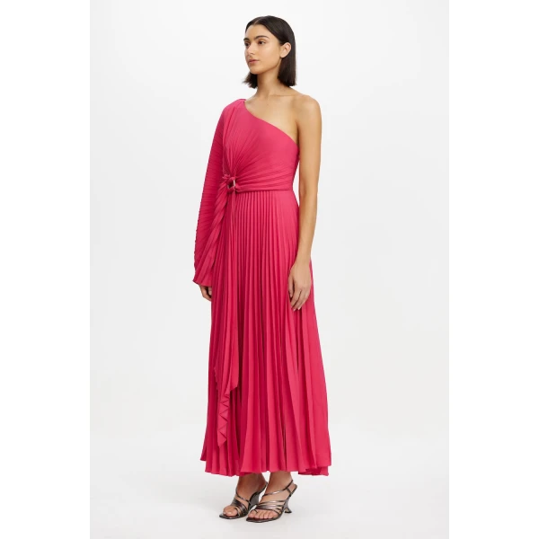 Acler Sadgill Maxi Dress in Berry Pink, view 2