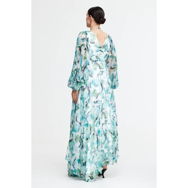 Acler Sandywell Maxi Dress in Teal Grove, view 6