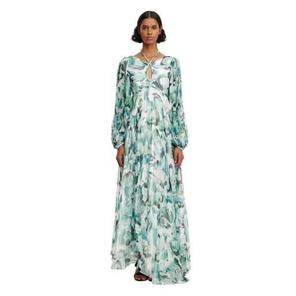 Acler Sandywell Maxi Dress in Teal Grove