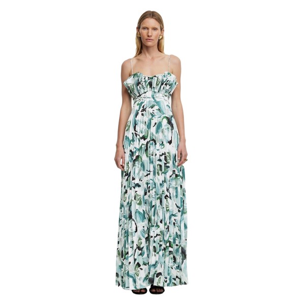 Acler Sanna Maxi Dress in Teal Grove